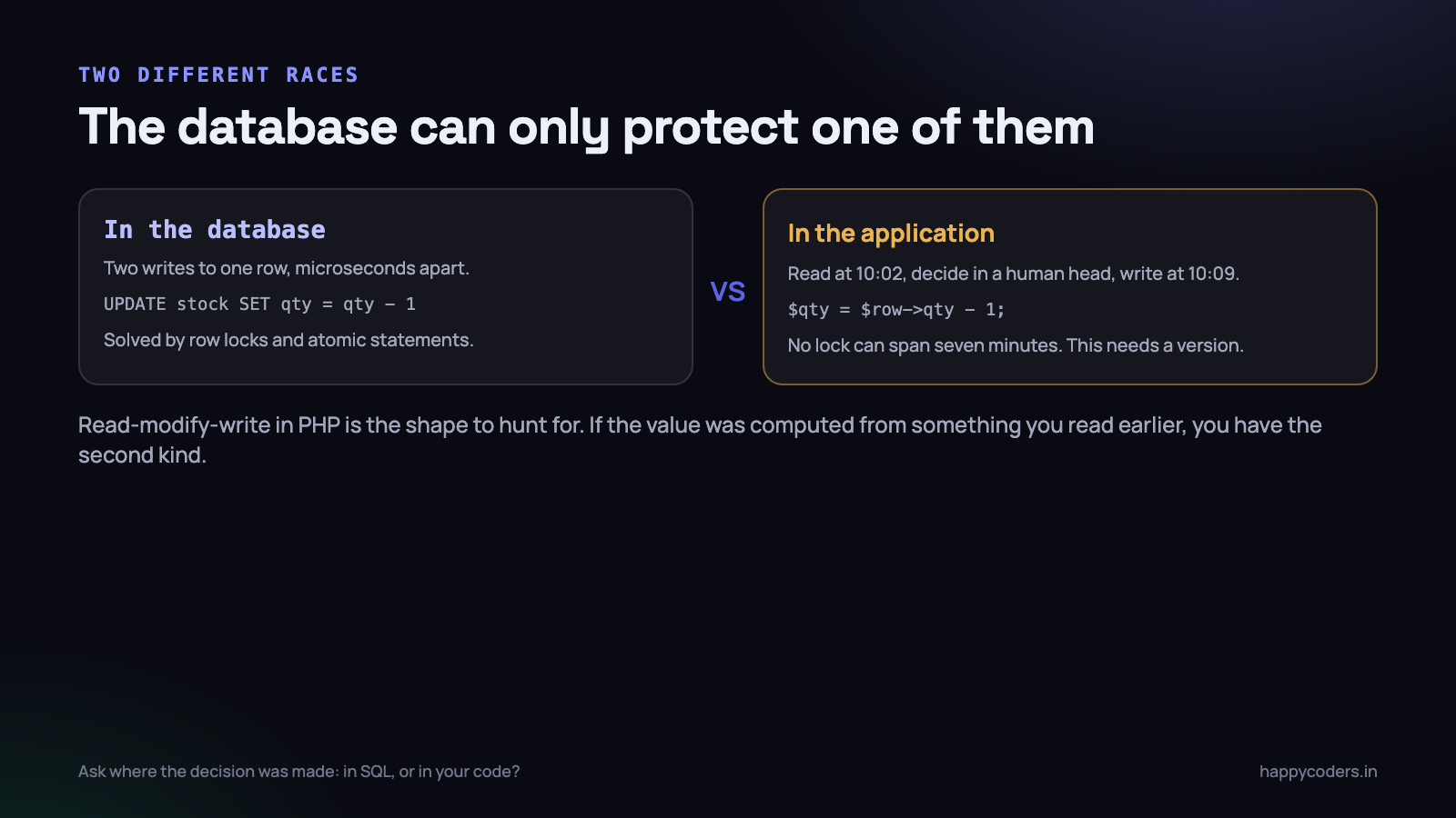 Ask where the decision was made: in SQL, or in your code?